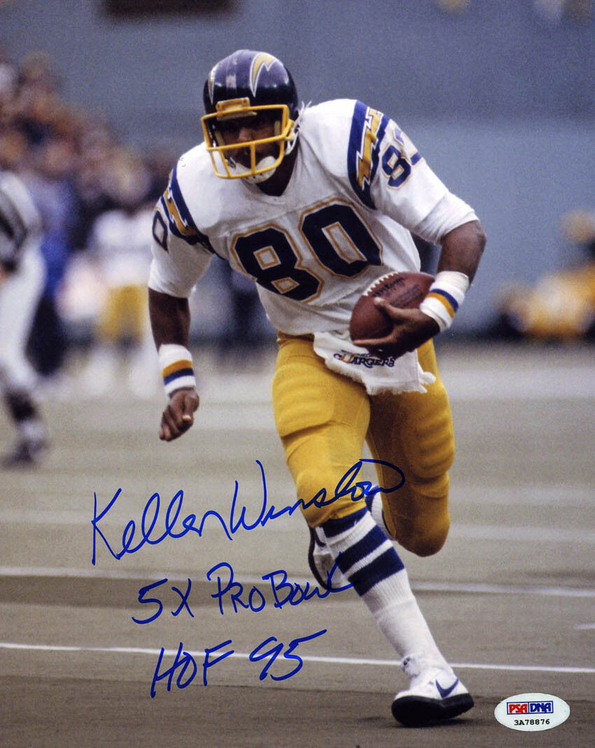 Kellen Winslow SIGNED 8x10 +HOF +PRO BOWL Chargers PSA/DNA AUTOGRAPHED Photo Poster painting