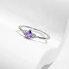  0.35ct Pear Natural Amethyst Ring 