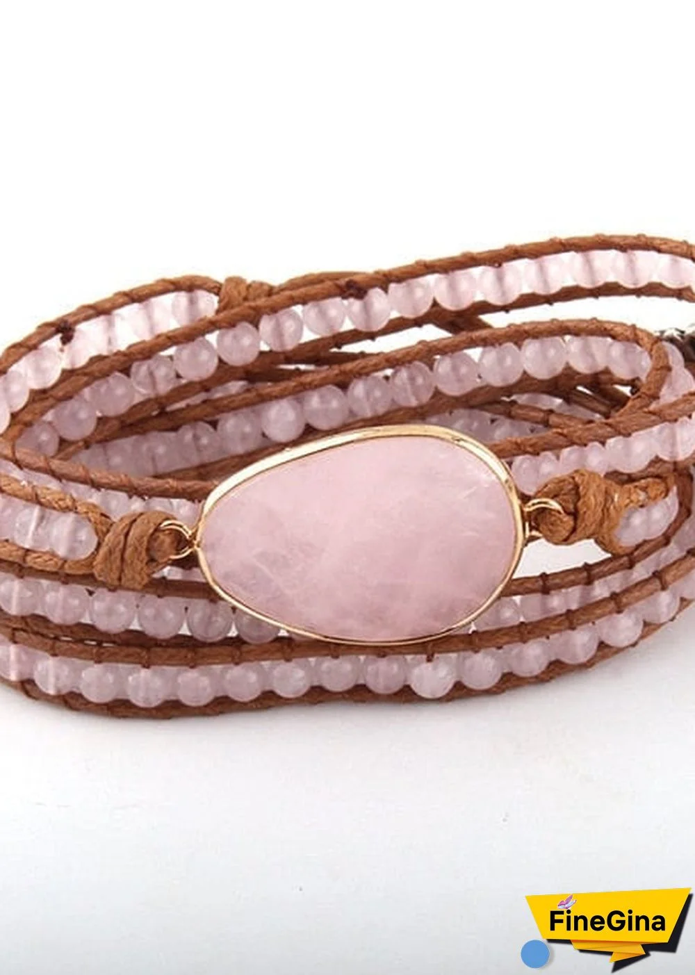 Boho Bracelet, RH 5 Layers Leather Wrap Bracelet, Natural Stones, Navy Lapis