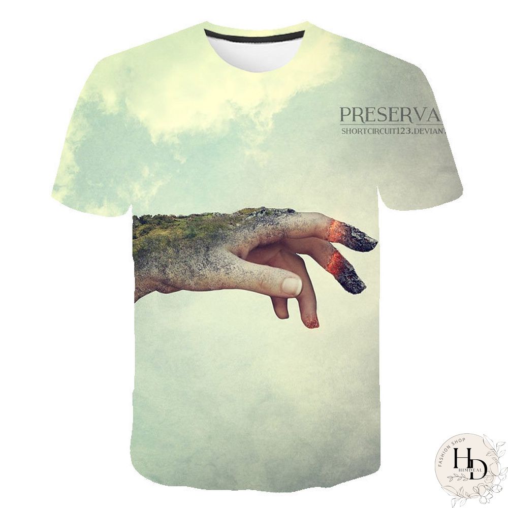 Summer Streetwear Scary Man Male 3D Print Creative Character Casual Shirt Plus Size Short Sleeve Tees Tops Clothing