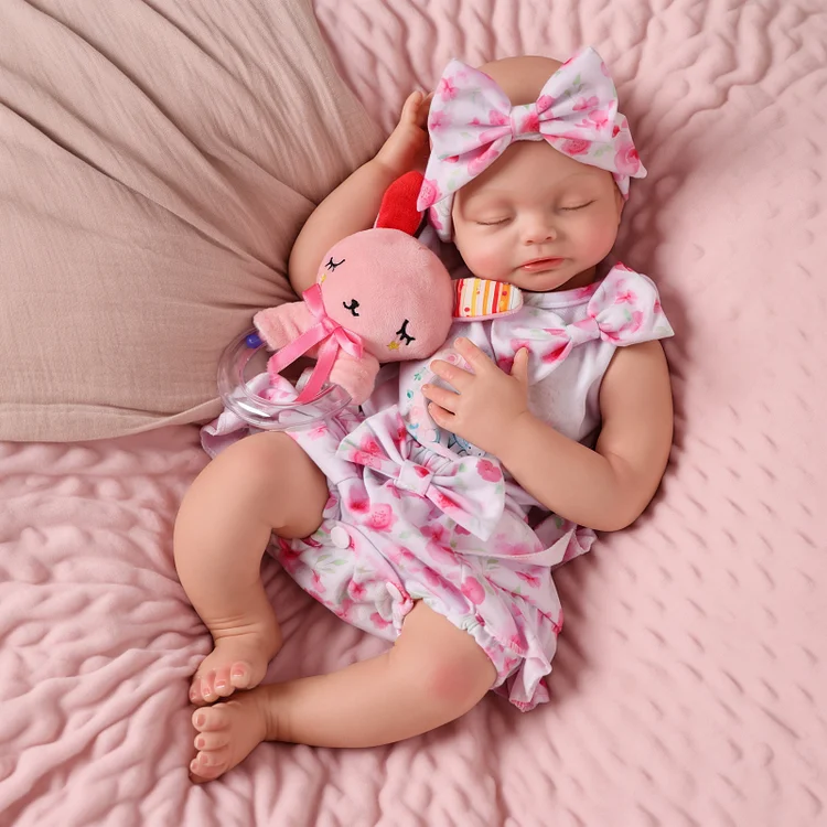 Babeside Esta 20" Realistic Silicone Quiet Baby Little Infant Girl Love Around Mom' Side