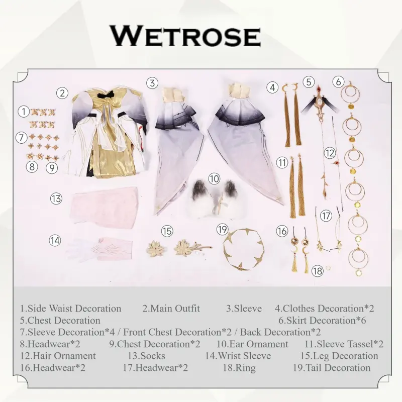 [Wetrose] In Stock Wuthering Waves Hsin 2nd Form Game Outfit Cosplay Costume 