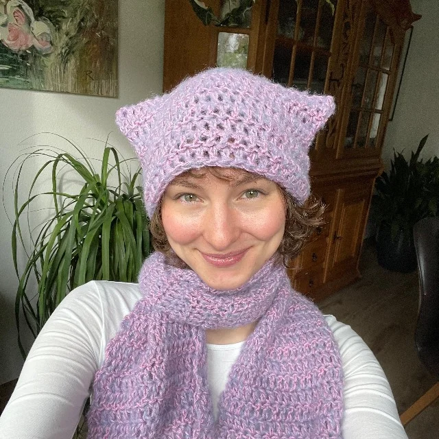 Kitty Scarf Crochet Pattern PDF, Crochet Hat Pattern