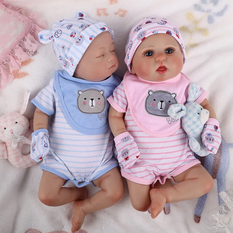 Babeside Bailyn & Connie 20" Realistic Reborn Baby Girls Doll Newborn Twins