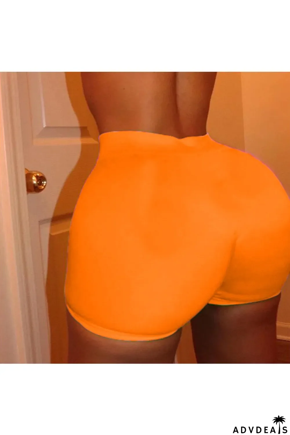 Army Green Elastic Fly High Solid Straight shorts Bottoms