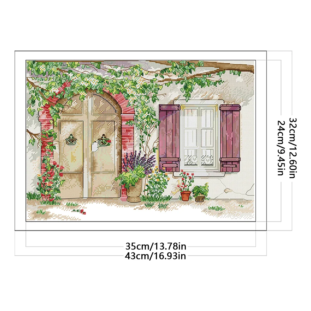 14CT Full Counted Cross Stitch - Garden(Canvas|43*32CM)