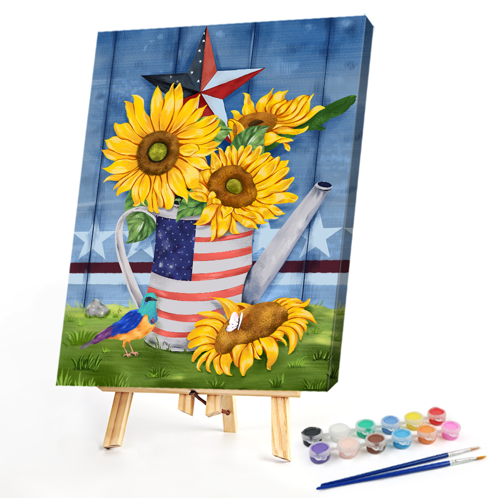 

40*50CM - Paint By Numbers - Sunflower Bird, 501 Original