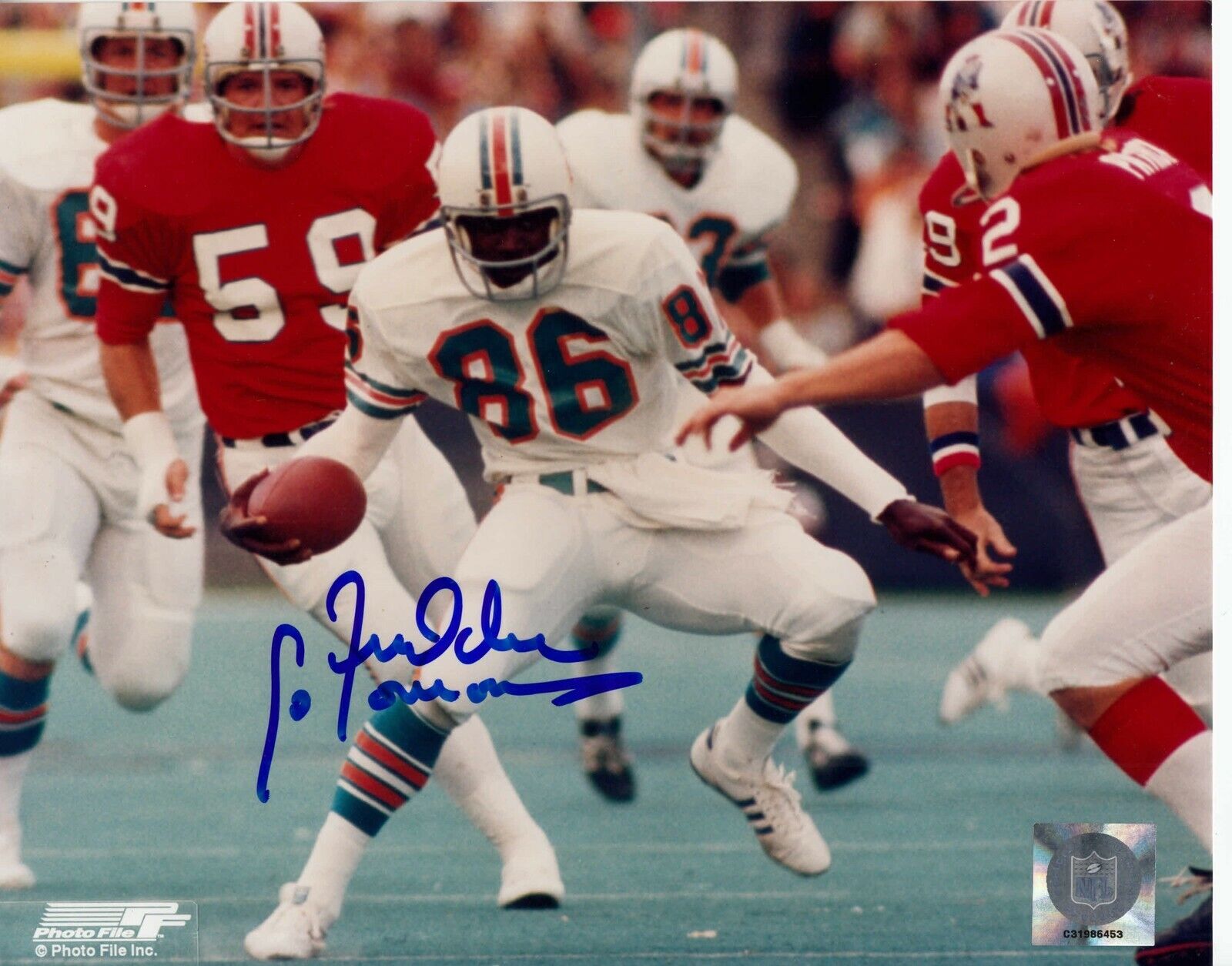 Freddie Solomon #0 8x10 Signed Photo Poster painting w/ COA Miami Dolphins