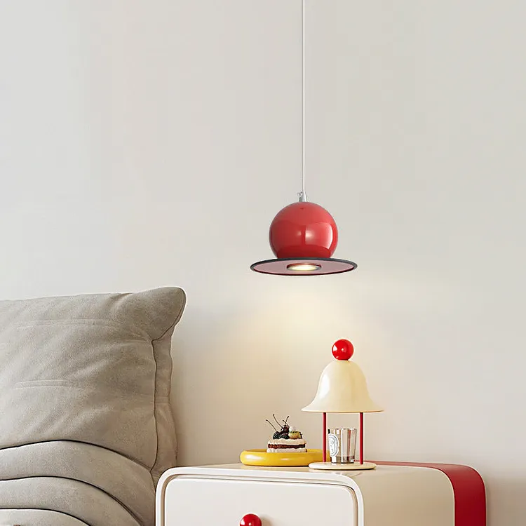 Contemporary Scandinavian Orb Disc Iron LED Pendant Light For Bedroom