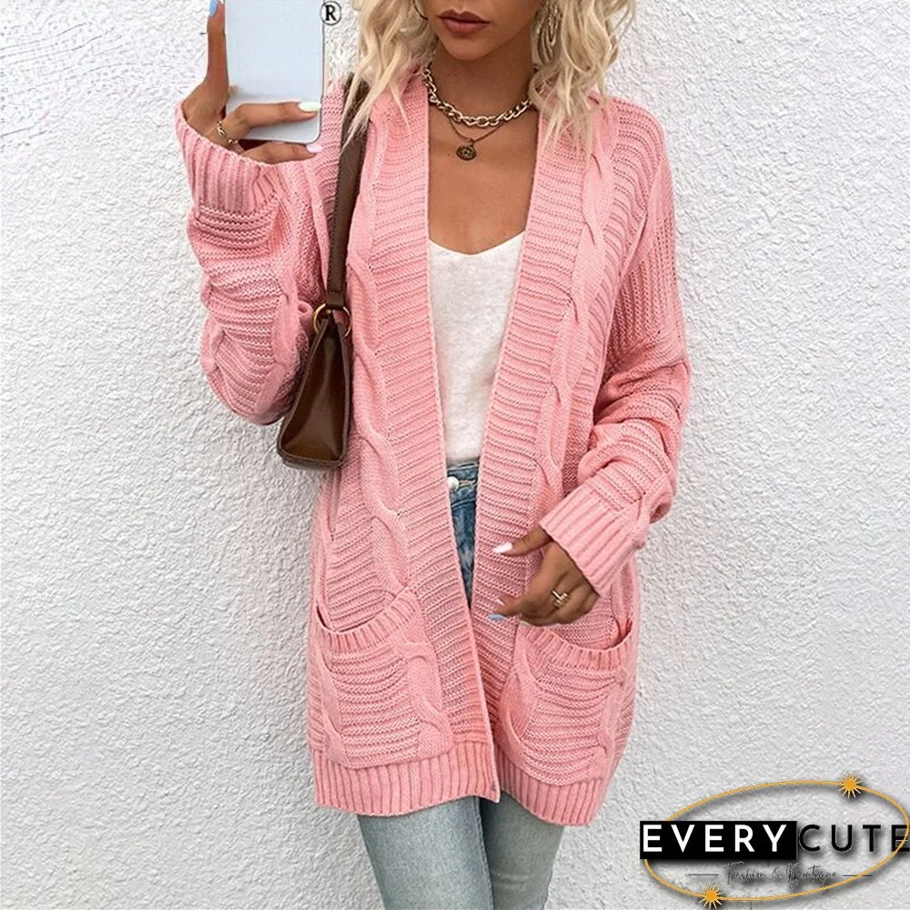Women's Jacket Knitted Sweater Winter Loose Sweater Long Coat