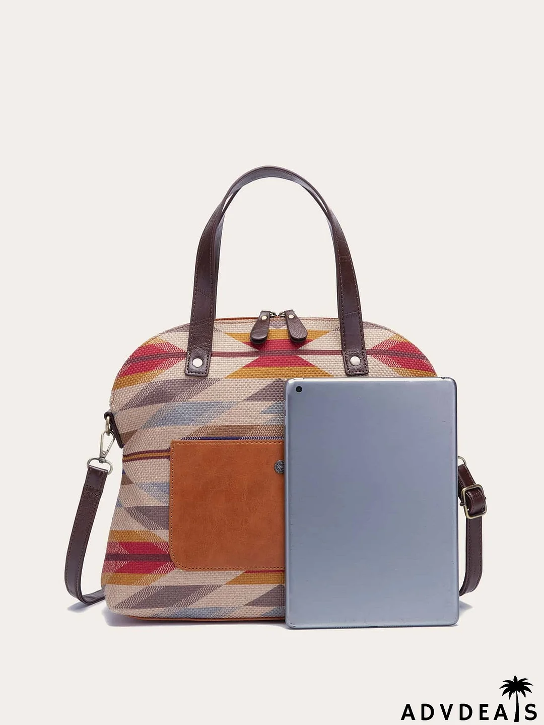 Geometric Print Tote Bag