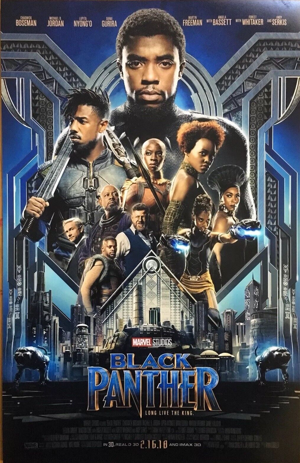 Black Panther Movie Poster 11X17 Photo Poster painting Collectors Print MARVEL STUDIOS