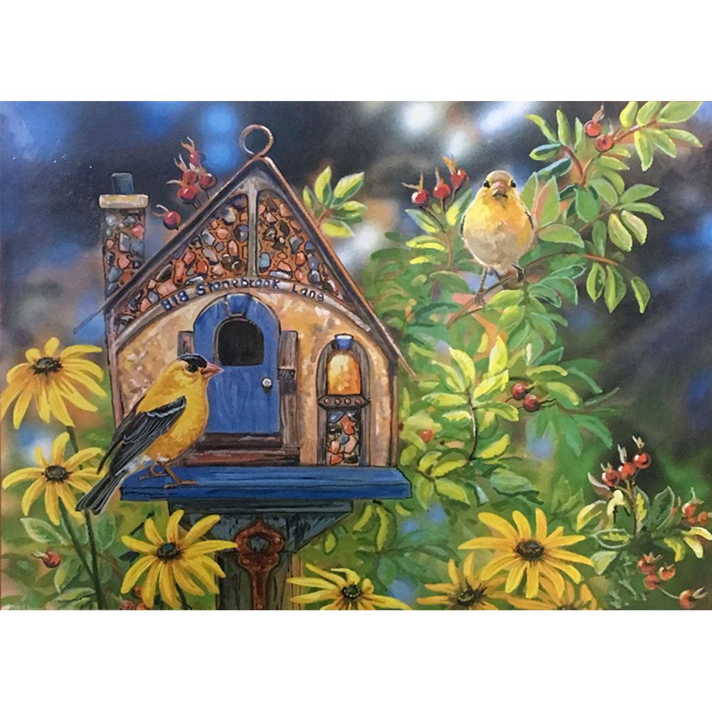 

40*30CM - Sauqre Drill Diamond Painting - Flower Bird, 501 Original