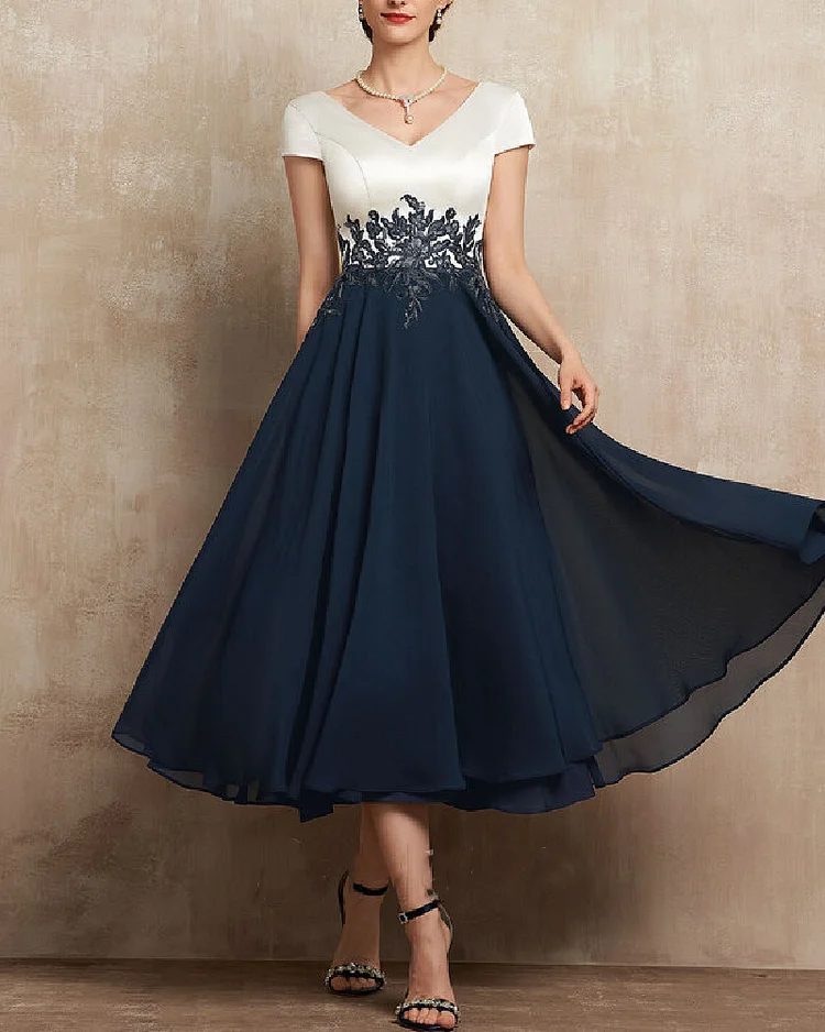 FASHION ELEGANT LACE EMBROIDERED DRESS