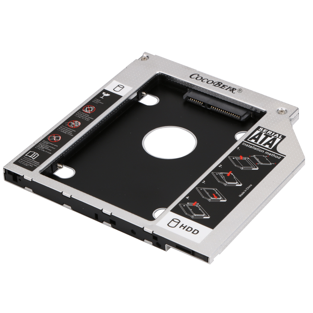 

Aluminum Plastic Universal 2nd HDD Caddy 9.5mm SATA 3.0 2.5\\\ SSD HDD Case, 501 Original