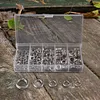 200Pcs Fishing Split Rings Fishing Connectors Snap Rings for Link Fishing Hooks