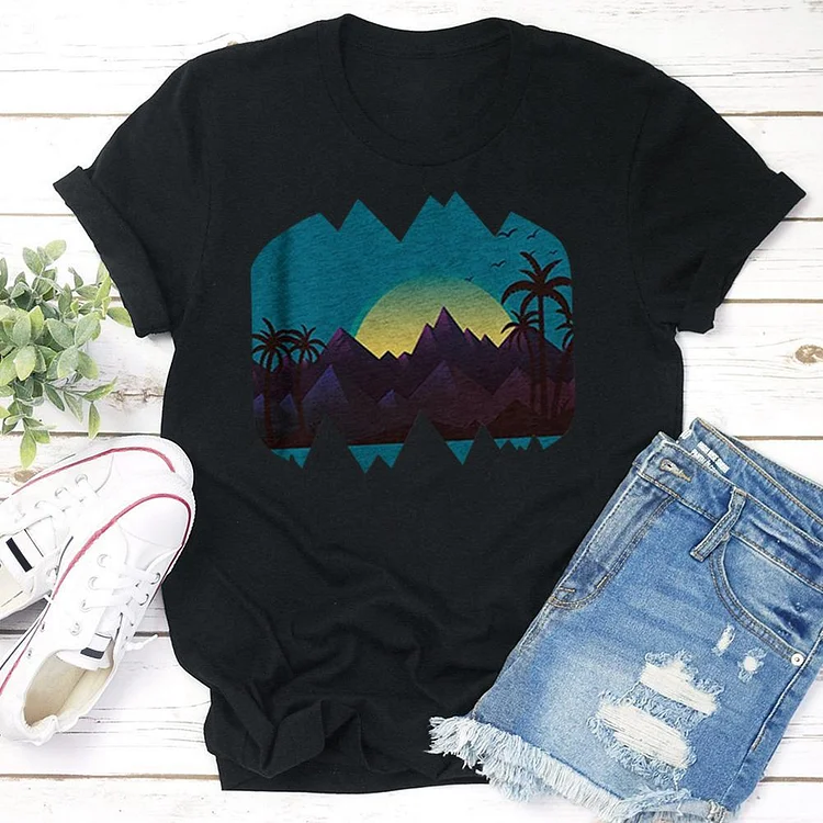 Mountain sunrise T-shirt Tee --Annaletters