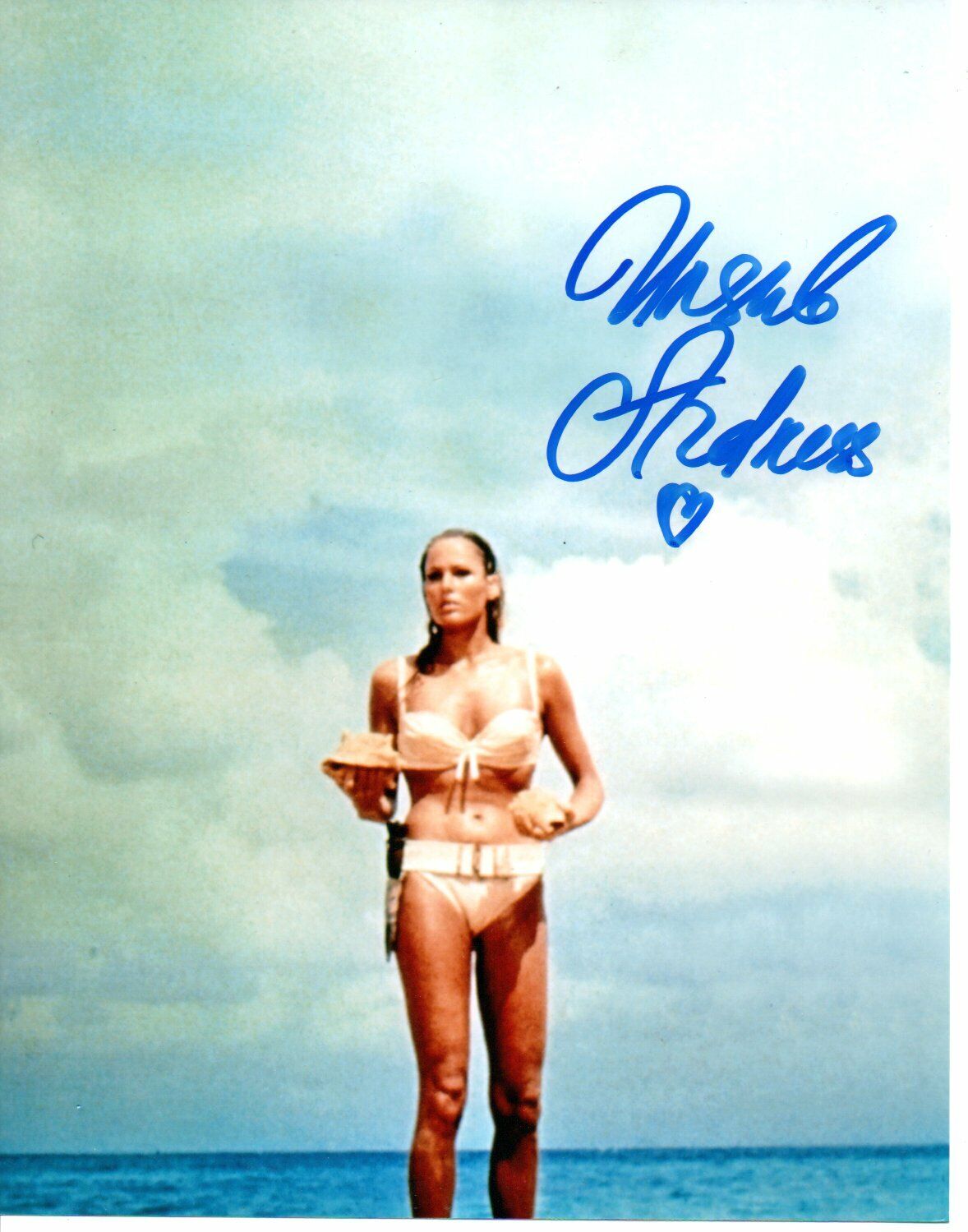 Genuine Hand Signed Ursula Andress Dr No Photo Poster painting 10 x 8 Photo Poster painting  James Bond COA