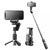 Q18 Mobile Phone Gimbal Stabilizer Selfie Stick Bluetooth Anti-Shake Follow-Up Bracket Retractable Tripod With Fill Light