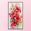 Red Lily Flower-14CT Stamped Cross Stitch 25*45cm/9.84*17.72in
