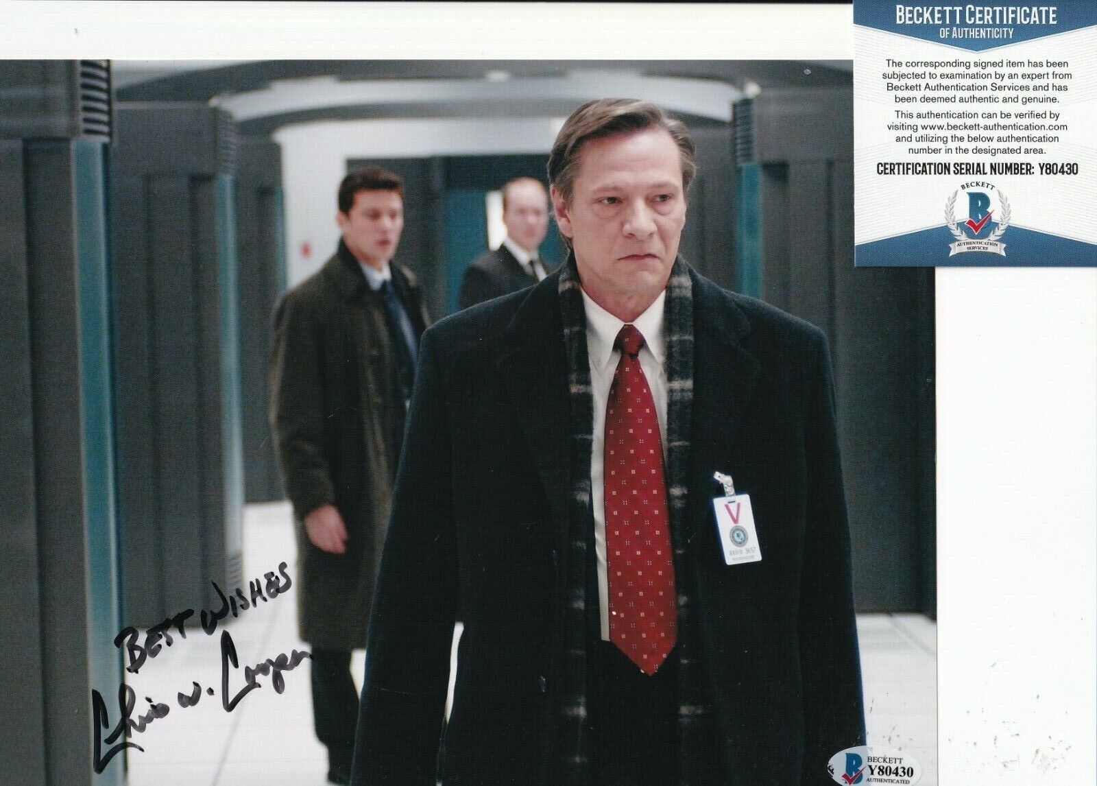 CHRIS COOPER signed (BREACH) Movie Robert Hansen 8X10 Photo Poster painting BECKETT BAS Y80430