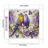 Framed Diamond Painting - Full Round Drill - Flowers and Birds (25x25cm)