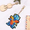 Diamond Painting Double Sided Dinosaur Letters Y Keychain Pendant