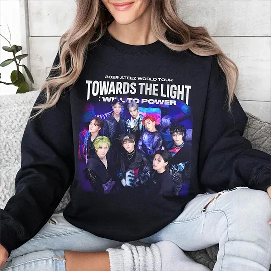 officialateezshop ATEEZ 8M1T 8 MAKES 1 TEAM Logo Graphic Sweatshirt