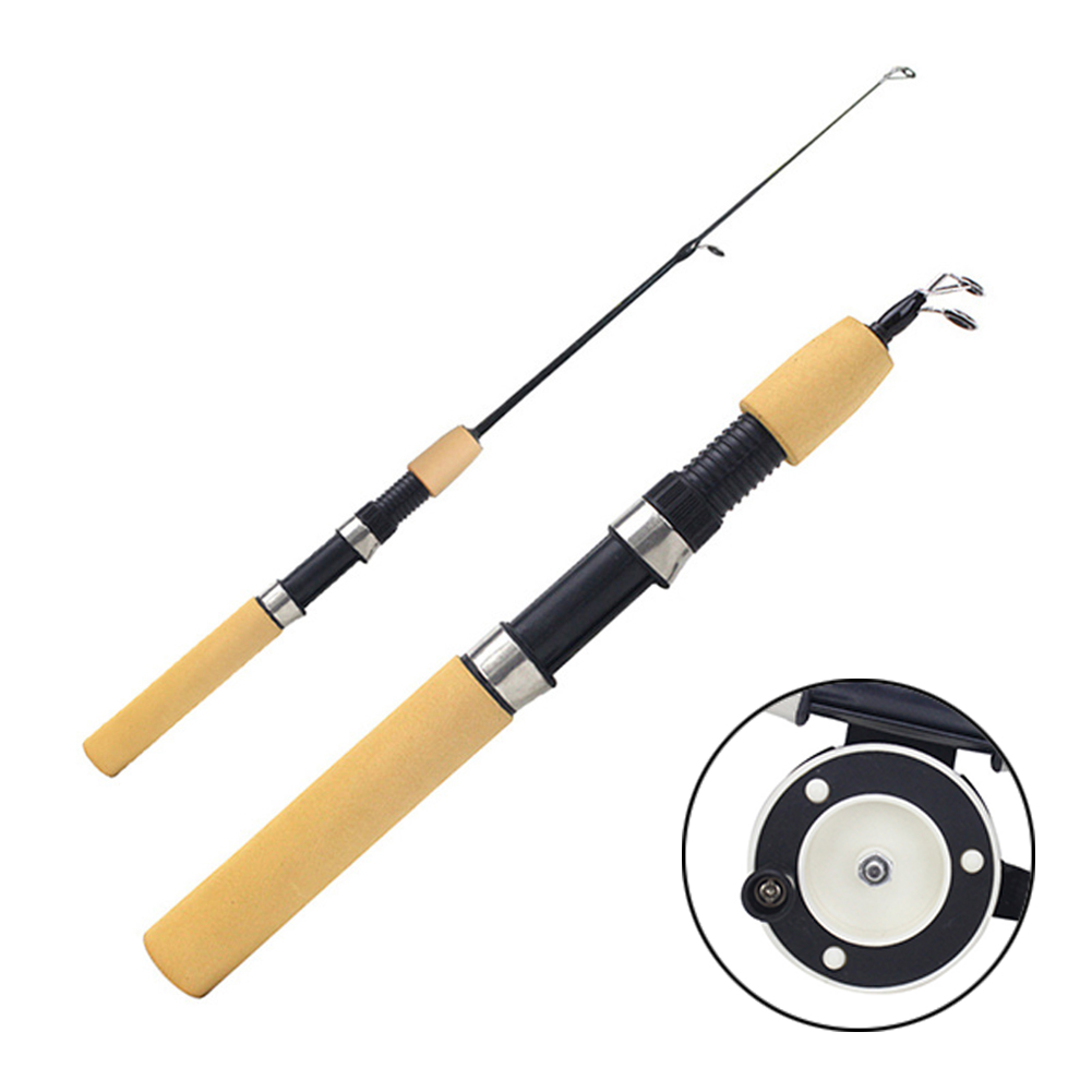

Portable Winter Ice Fishing Rod with Fishing Reel Outdoor Sea Fishing Pole, 0.6m, 501 Original