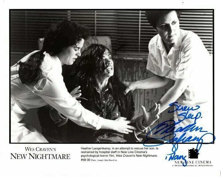 HEATHER LANGENKAMP Signed WES CRAVEN'S NEW NIGHTMARE NANCY Original Press Photo Poster painting