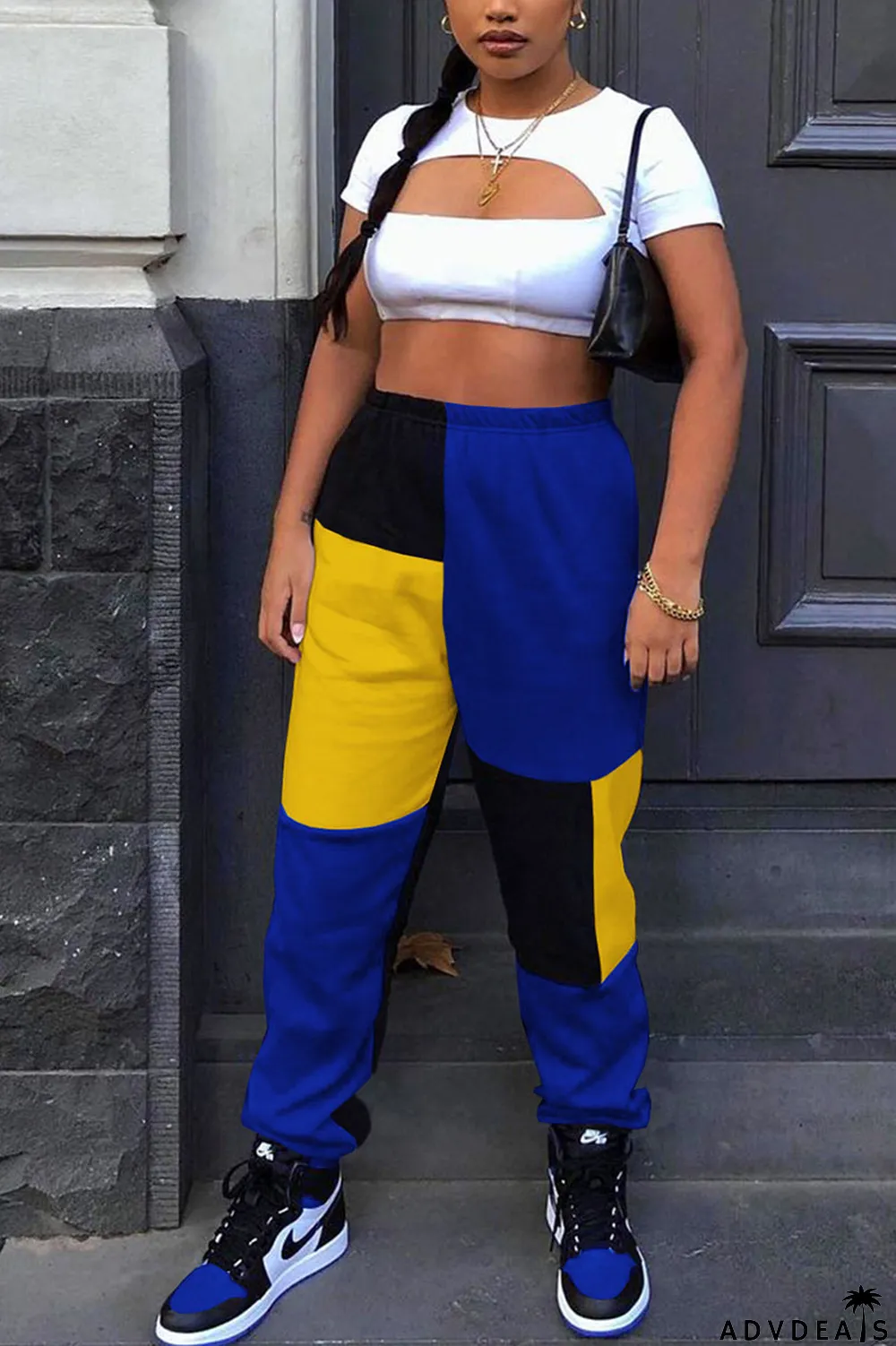 Wine Red Casual Solid Split Joint Loose Bottoms