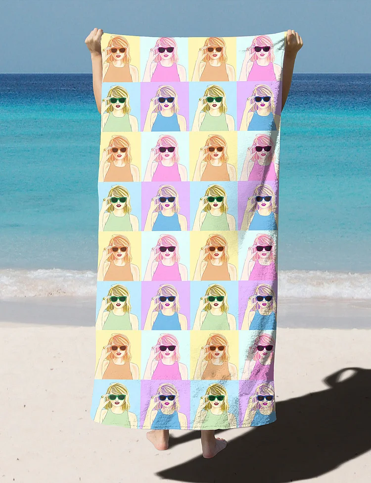 Watercolor Cute Beach Towel