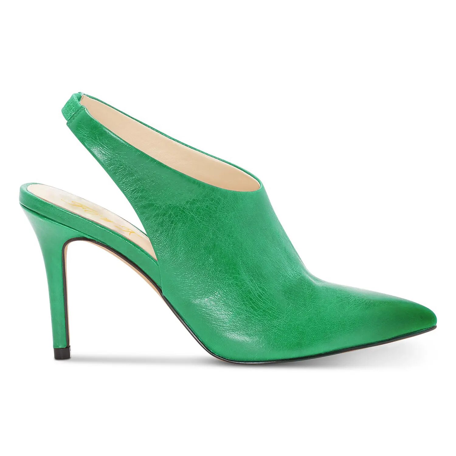 TAAFO Green Stiletto High Thin Heels Women Slingbacks Pumps Pointed Toe Sandals Ladies Dress Office Shoes 