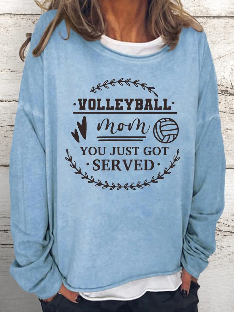 Volleyball Life Women Loose Sweatshirt-Annaletters