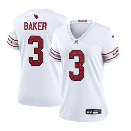Women's Arizona Cardinals #3 Budda Baker  White Team Game Jersey