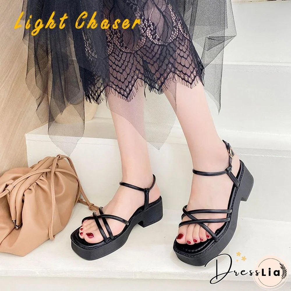 Women Sandals Fashion Wedge Platform Gladiator Sandals Open Toe Buckle Strappy Sandals Summer Shoes Women Sandalias Mujer