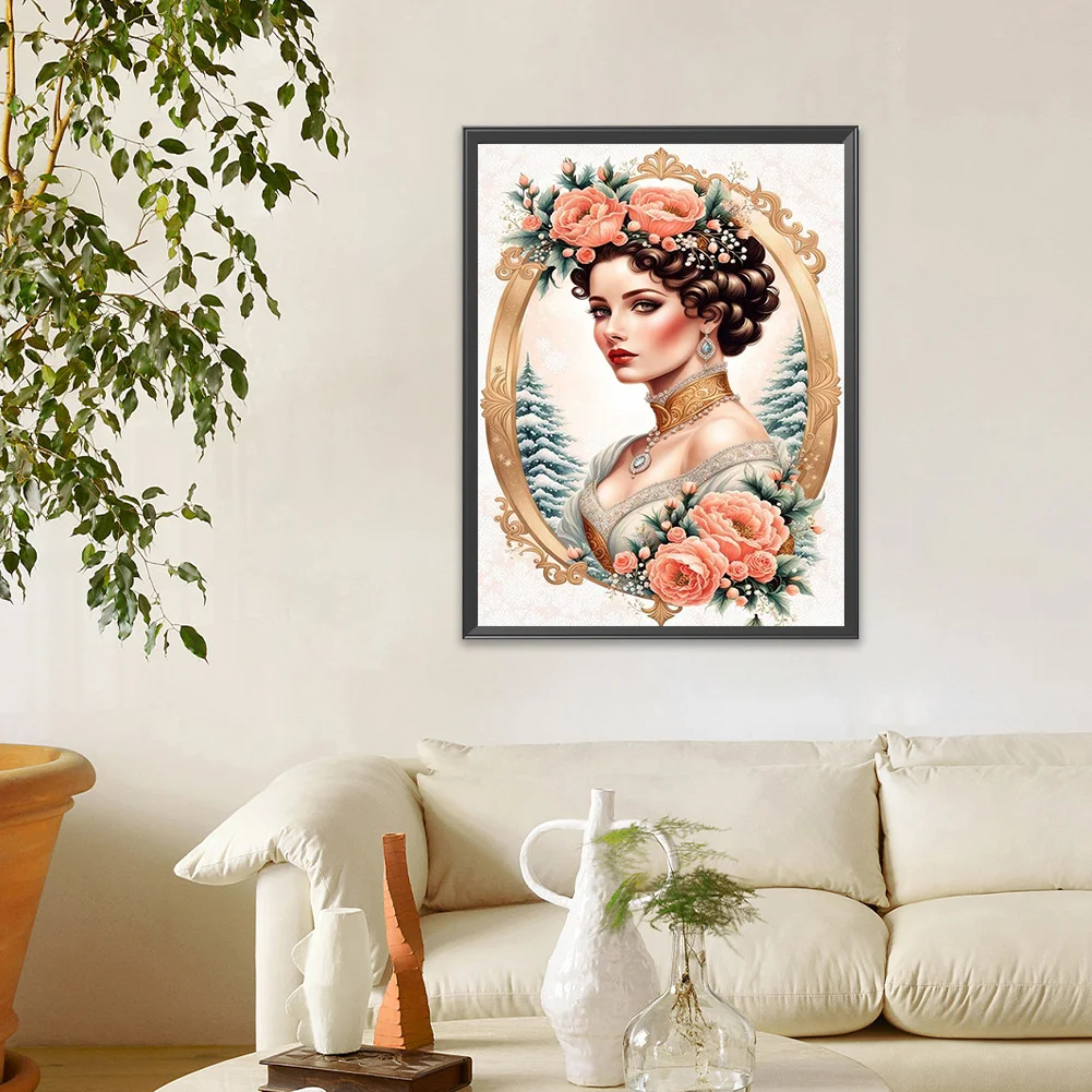 Full Round Diamond Painting 30*40cm - Noblewoman