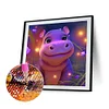 Hippo-Full Round Diamond Painting