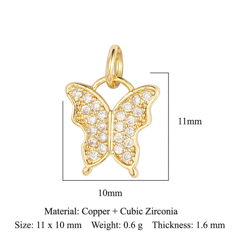 1 Piece Copper Zircon 18K Gold Plated Fox Mermaid