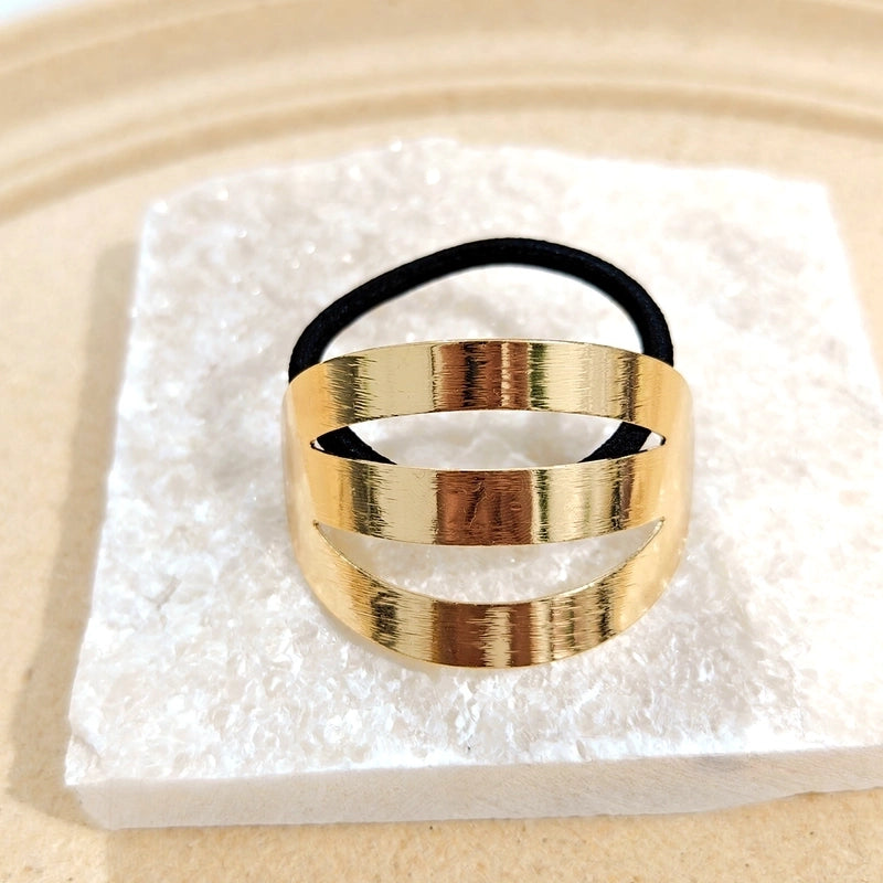 Women’s Casual Minimalist Solid Color Metal Plating Hair Tie