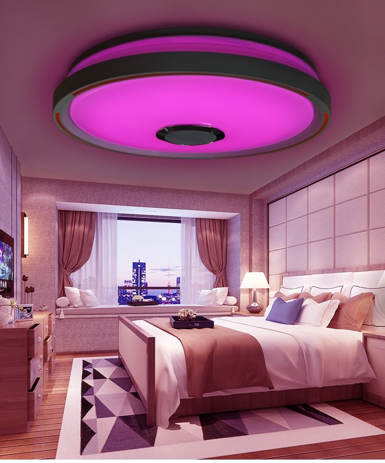 Music LED Ceiling Lights RGB APP Control Ceiling Lamp Bedroom 36W