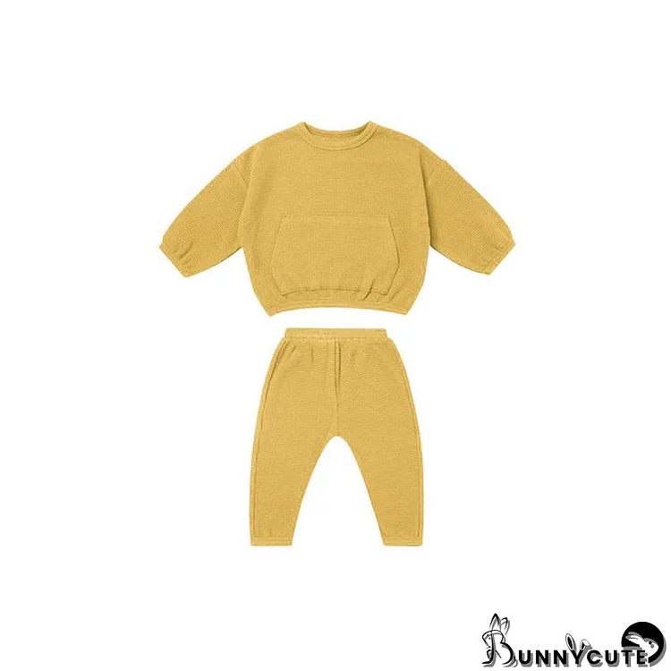 2-PCS Baby Girl Baby Boy Long Sleeve Tops and Pants