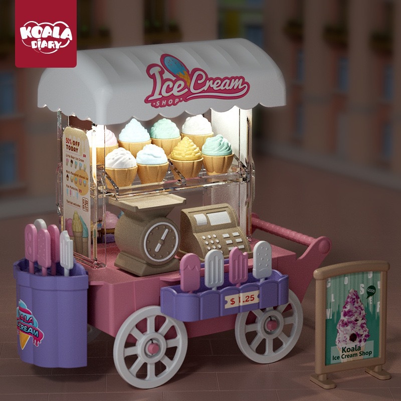 Mini Ice Cream Cart Resin Charm