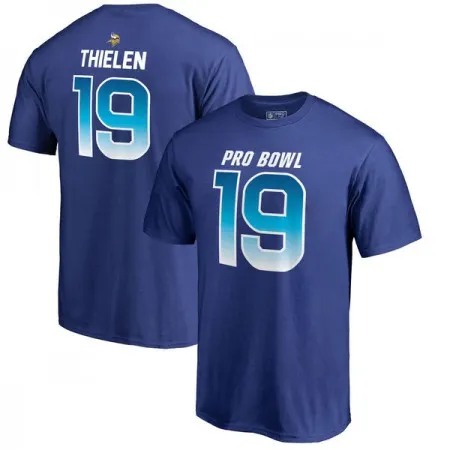 Vikings #19 Adam Thielen AFC Pro Line 2018 NFL Pro Bowl Royal T-Shirt