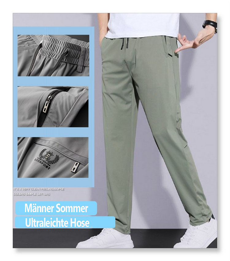 Herren Sommer Ice Silk Sweatpants