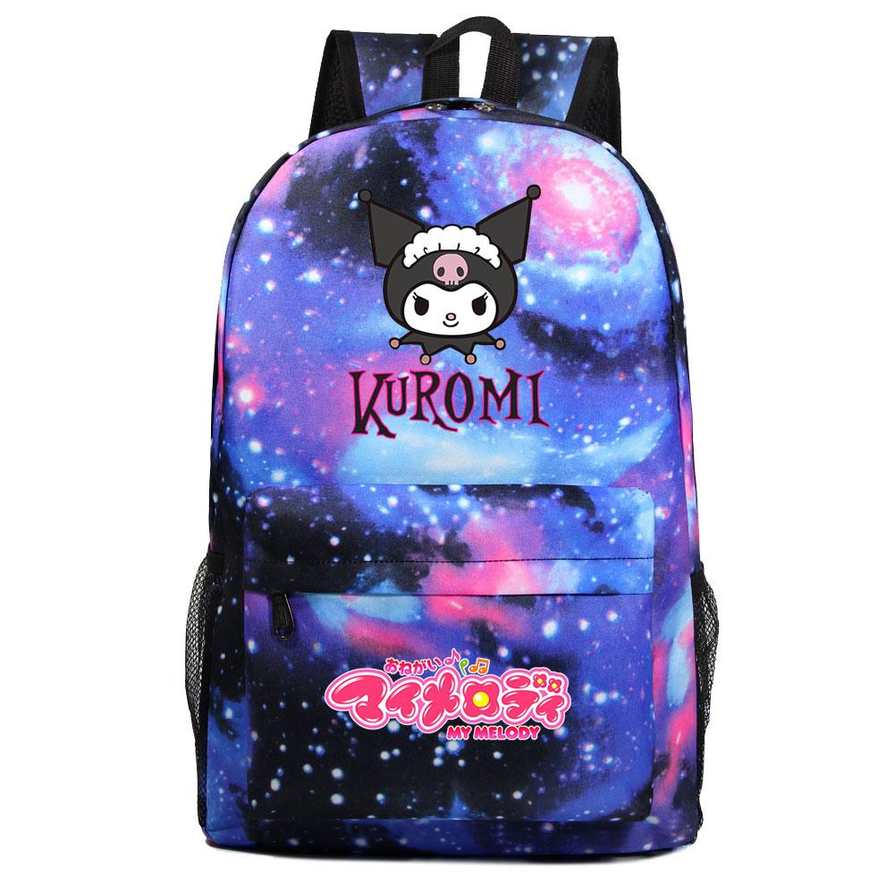 Mayoulove Kuromi Backpack Lightweight Design with Multiple Pockets for School Adventures-Mayoulove