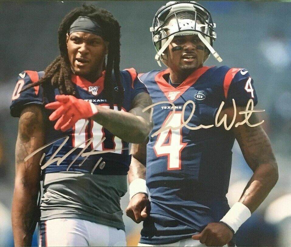 Deshaun Watson / DeAndre Hopkins Autographed Signed 8x10 Photo Poster painting ( Texans) REPRINT