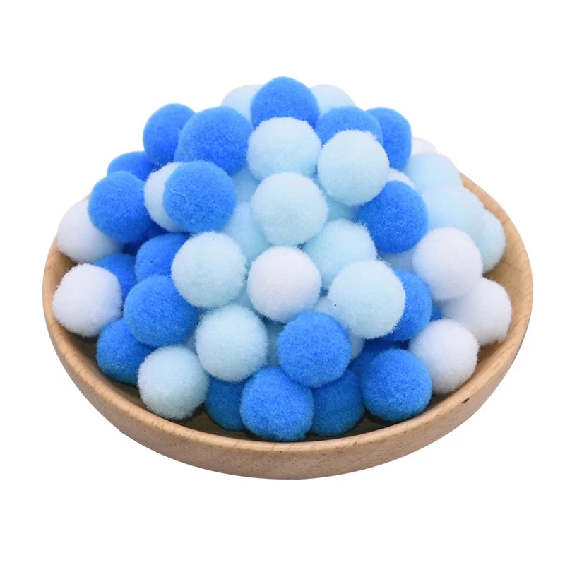 Plush Pompom 15mm 20mm 25mm Soft Pompones Fluffy Plush Balls Pom Poms Furball DIY Handmade Craft Material weeding home Decor