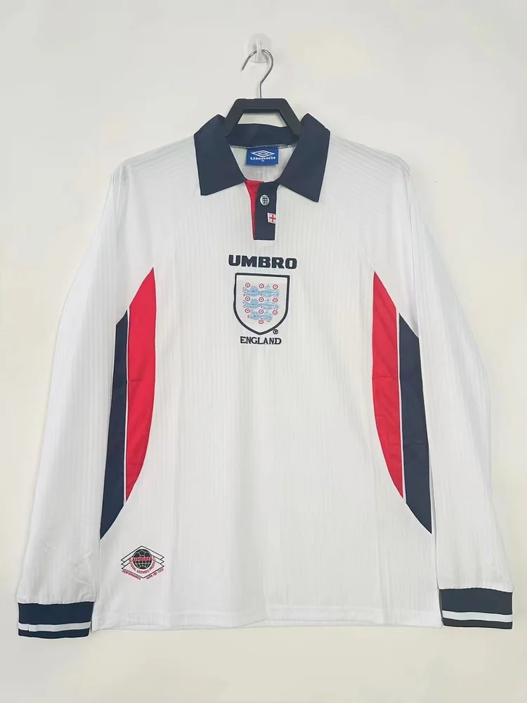 1998 England Home Long Sleeve Retro Jersey