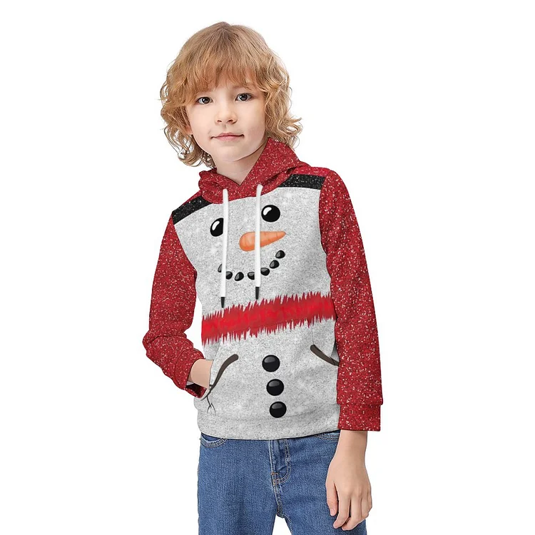 Hoodie for Kids Snowman Print